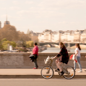 vélo ; Paris, pont, bicyclette