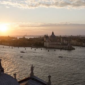 Venise, coucher de soleil, contre jour