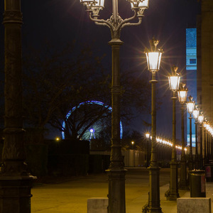 lampadaires, Louvre, grande roue, tuileries, Paris