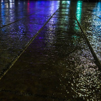 nuit, reflet de pluie, rue de Vincennes