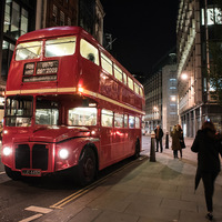 Londres, bus, nuit, City