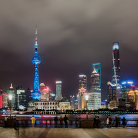 Shanghai, lumières nocturnes, Chine