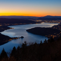 Lac d'Annecy, coucher de soleil, annecy