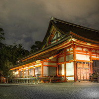 kyoto, nuit, lumiére